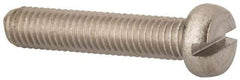 Value Collection - M5x0.80 Metric Coarse, 25mm Length Under Head Slotted Drive Machine Screw - Fillister Head, Grade 316 & A4 Stainless Steel, Uncoated, Without Washer - Benchmark Tooling