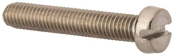 Value Collection - M5x0.80 Metric Coarse, 30mm Length Under Head Slotted Drive Machine Screw - Fillister Head, Grade 316 & A4 Stainless Steel, Uncoated, Without Washer - Benchmark Tooling