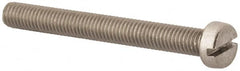 Value Collection - M5x0.80 Metric Coarse, 45mm Length Under Head Slotted Drive Machine Screw - Fillister Head, Grade 316 & A4 Stainless Steel, Uncoated, Without Washer - Benchmark Tooling