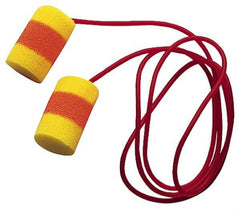 3M - Disposable, Corded, 30 dB, Barrel Earplugs - Yellow, 200 Pairs - Benchmark Tooling