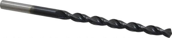 Cleveland - #9 135° Cobalt Jobber Drill - TiAlN Finish, Right Hand Cut, Parabolic Flute, Straight Shank, 3-5/8" OAL, Split Point - Benchmark Tooling