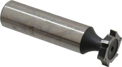 Interstate - 5/8" Diam x 1/8" Face Width, Cobalt, 8 Teeth, Shank Connection Woodruff Keyseat Cutter - Uncoated, 2-1/8" OAL x 1/2" Shank, Staggered Teeth, ANSI 405, Old Standard 5 - Benchmark Tooling