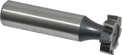 Interstate - 3/4" Diam x 3/16" Face Width, Cobalt, 10 Teeth, Shank Connection Woodruff Keyseat Cutter - Uncoated, 2-3/16" OAL x 1/2" Shank, Staggered Teeth, ANSI 606, Old Standard 9 - Benchmark Tooling