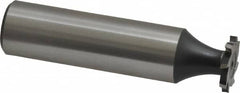 Interstate - 1/2" Diam x 1/16" Face Width, High Speed Steel, 8 Teeth, Shank Connection Woodruff Keyseat Cutter - Uncoated, 2-1/16" OAL x 1/2" Shank, Staggered Teeth, ANSI 204, Old Standard 1 - Benchmark Tooling