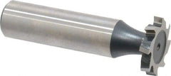 Interstate - 3/4" Diam x 1/8" Face Width, High Speed Steel, 10 Teeth, Shank Connection Woodruff Keyseat Cutter - Uncoated, 2-1/8" OAL x 1/2" Shank, Staggered Teeth, ANSI 406, Old Standard 7 - Benchmark Tooling