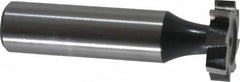 Interstate - 3/4" Diam x 3/16" Face Width, High Speed Steel, 10 Teeth, Shank Connection Woodruff Keyseat Cutter - Uncoated, 2-3/16" OAL x 1/2" Shank, Staggered Teeth, ANSI 606, Old Standard 9 - Benchmark Tooling