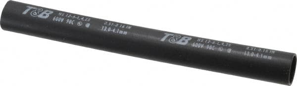 Thomas & Betts - 6" Long, 3:1, Polyolefin Heat Shrink Electrical Tubing - Black - Benchmark Tooling