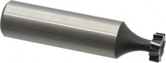 Interstate - 3/8" Diam x 1/8" Face Width, High Speed Steel, 6 Teeth, Shank Connection Woodruff Keyseat Cutter - Uncoated, 2-1/8" OAL x 1/2" Shank, Staggered Teeth, ANSI 403, Old Standard 213 - Benchmark Tooling