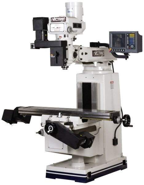 Vectrax - 54" Long x 10" Wide, 3 Phase Acurite Millpower CNC Milling Machine - Variable Speed Pulley Control, NT40 Taper, 5 hp - Benchmark Tooling