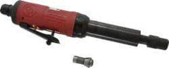 Chicago Pneumatic - 1/4" Collet, Straight Handle, Straight Air Die Grinder - 27,000 RPM, Rear Exhaust, 19 CFM, 0.32 hp, 6.21 bar, 1/4" Inlet - Benchmark Tooling