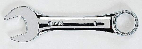 SK - 11/16" 12 Point Offset Combination Wrench - 15° Offset Angle, 5-1/4" OAL, Steel, Chrome Finish - Benchmark Tooling