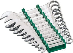 SK - 11 Piece, 3/8 to 1", 12 Point, Combination Wrench Set - Inch System of Measurement, Chrome Finish, Comes in Plastic Tray - Benchmark Tooling