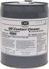 CRC - 5 Gallon Pail Contact Cleaner - 0°F Flash Point, 22,600 Volt Dielectric Strength, Flammable, Food Grade, Plastic Safe - Benchmark Tooling