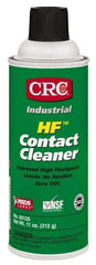 CRC - 11 Ounce Aerosol Contact Cleaner - 205°F Flash Point, 45,700 Volt Dielectric Strength, Flammable, Food Grade, Plastic Safe - Benchmark Tooling