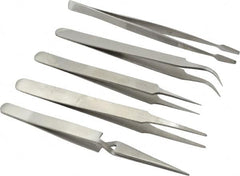 Value Collection - Stainless Steel Tweezer Set - 5 Piece - Benchmark Tooling