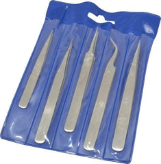 Value Collection - Stainless Steel Tweezer Set - 5 Piece - Benchmark Tooling