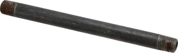 Value Collection - Schedule 80, 1/4" Diam x 6-1/2" Long Black Pipe Nipple - Threaded - Benchmark Tooling