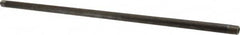 Value Collection - Schedule 80, 1/4" Diam x 18" Long Black Pipe Nipple - Threaded - Benchmark Tooling