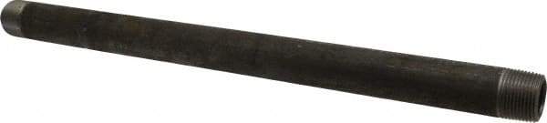 Made in USA - Schedule 80, 1" Diam x 18" Long Black Pipe Nipple - Threaded - Benchmark Tooling