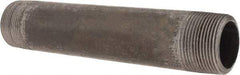 Made in USA - Schedule 80, 1-1/4" Diam x 8" Long Black Pipe Nipple - Threaded - Benchmark Tooling