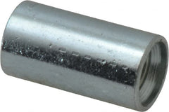 Made in USA - Class 300, 1/8" Galvanized Pipe Coupling - Threaded, Steel - Benchmark Tooling