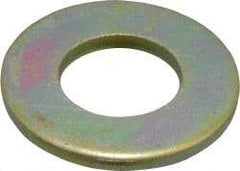 Made in USA - 5/16" Screw, Grade 8 Alloy Steel SAE Flat Washer - 11/32" ID x 11/16" OD, 0.072" Thick, Zinc Yellow Dichromate Finish - Benchmark Tooling