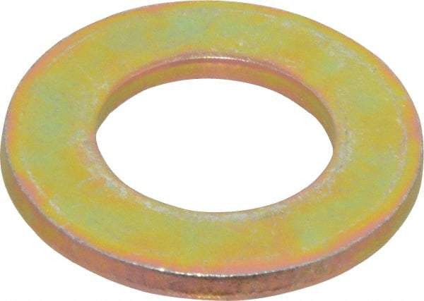 Made in USA - 3/4" Screw, Grade 8 Alloy Steel SAE Flat Washer - 13/16" ID x 1-1/2" OD, 0.146" Thick, Zinc Yellow Dichromate Finish - Benchmark Tooling