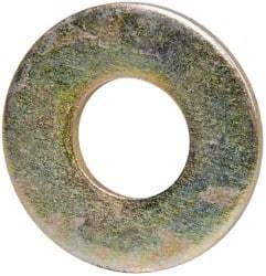 Made in USA - 3/8" Screw, Grade 8 Alloy Steel USS Flat Washer - 0.433" ID x 1.03" OD, 0.104" Thick, Zinc Yellow Dichromate Finish - Benchmark Tooling