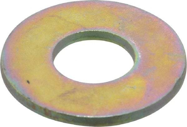 Made in USA - 9/16" Screw, Grade 8 Alloy Steel USS Flat Washer - 0.62" ID x 1.499" OD, 0.132" Thick, Zinc Yellow Dichromate Finish - Benchmark Tooling
