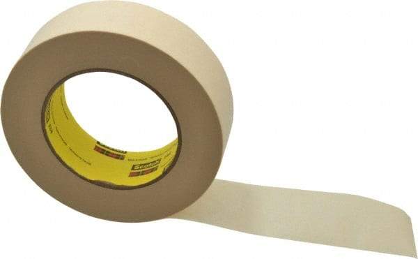 3M - 1-1/2" Wide x 60 Yd Long Tan Paper Masking Tape - Series 234, 5.9 mil Thick, 27 In/Lb Tensile Strength - Benchmark Tooling