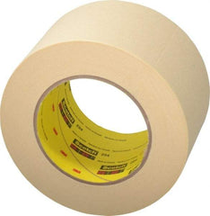 3M - 3" Wide x 60 Yd Long Tan Paper Masking Tape - Series 234, 5.9 mil Thick, 27 In/Lb Tensile Strength - Benchmark Tooling