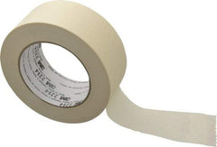 3M - 2" Wide x 60 Yd Long Tan Paper Masking Tape - Series 2214, 5.4 mil Thick, 23 In/Lb Tensile Strength - Benchmark Tooling