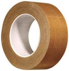 3M - 36 Yd Long x 12" Wide, Series 5453, Brown Silicone Glass Cloth/PTFE Tape - 8.2 mil Thick, 175 Lb/In Tensile Strength - Benchmark Tooling