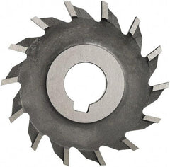 Made in USA - 6" Diam x 3/8" Width of Cut, 28 Teeth, High Speed Steel Side Milling Cutter - Straight Teeth, Uncoated - Benchmark Tooling