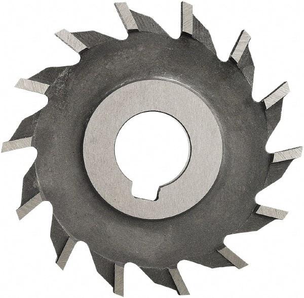 Made in USA - 5" Diam x 9/32" Width of Cut, 24 Teeth, High Speed Steel Side Milling Cutter - Straight Teeth, Uncoated - Benchmark Tooling