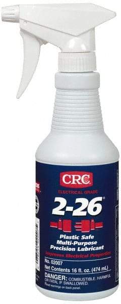 CRC - 16 oz Trigger Spray Bottle Nondrying Film Penetrant/Lubricant - Amber, 250°F Max, Food Grade - Benchmark Tooling