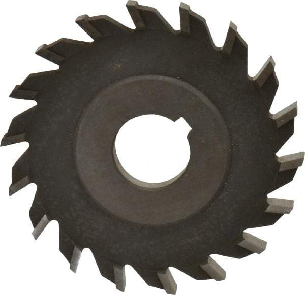 Value Collection - 16 Teeth, 4" Diam x 5/16" Width of Cut, High Speed Steel Side Milling Cutter - Straight Teeth, Uncoated - Benchmark Tooling