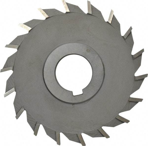 Value Collection - 16 Teeth, 4" Diam x 11/32" Width of Cut, High Speed Steel Side Milling Cutter - Straight Teeth, Uncoated - Benchmark Tooling