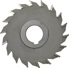 Value Collection - 16 Teeth, 4" Diam x 11/32" Width of Cut, High Speed Steel Side Milling Cutter - Straight Teeth, Uncoated - Benchmark Tooling