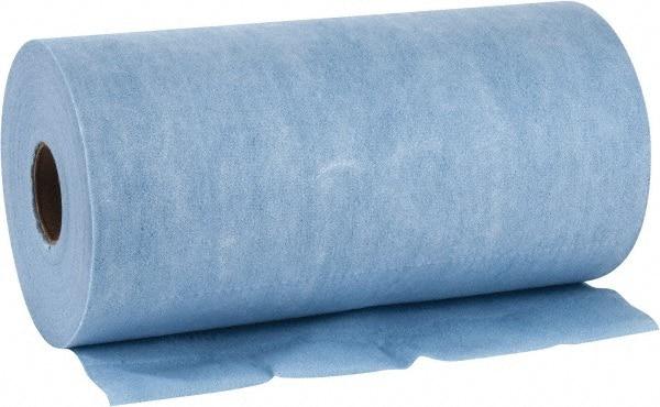 WypAll - X60 Dry Shop Towel/Industrial Wipes - Small Roll, 13-3/8" x 9-3/4" Sheet Size, Blue - Benchmark Tooling