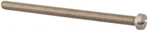 Value Collection - M5x0.80 Metric Coarse, 80mm Length Under Head Slotted Drive Machine Screw - Fillister Head, Grade 316 & A4 Stainless Steel, Uncoated, Without Washer - Benchmark Tooling