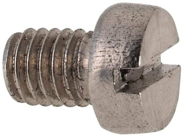 Value Collection - M6x1.00 Metric Coarse, 8mm Length Under Head Slotted Drive Machine Screw - Fillister Head, Grade 316 & A4 Stainless Steel, Uncoated, Without Washer - Benchmark Tooling