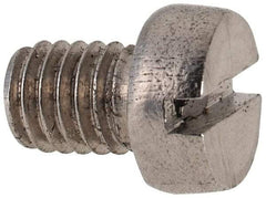 Value Collection - M6x1.00 Metric Coarse, 8mm Length Under Head Slotted Drive Machine Screw - Fillister Head, Grade 316 & A4 Stainless Steel, Uncoated, Without Washer - Benchmark Tooling