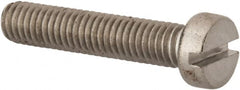 Value Collection - M6x1.00 Metric Coarse, 30mm Length Under Head Slotted Drive Machine Screw - Fillister Head, Grade 316 & A4 Stainless Steel, Uncoated, Without Washer - Benchmark Tooling