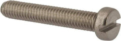 Value Collection - M6x1.00 Metric Coarse, 35mm Length Under Head Slotted Drive Machine Screw - Fillister Head, Grade 316 & A4 Stainless Steel, Uncoated, Without Washer - Benchmark Tooling