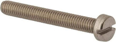 Value Collection - M6x1.00 Metric Coarse, 45mm Length Under Head Slotted Drive Machine Screw - Fillister Head, Grade 316 & A4 Stainless Steel, Uncoated, Without Washer - Benchmark Tooling