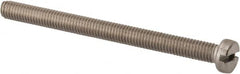 Value Collection - M6x1.00 Metric Coarse, 75mm Length Under Head Slotted Drive Machine Screw - Fillister Head, Grade 316 & A4 Stainless Steel, Uncoated, Without Washer - Benchmark Tooling