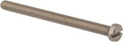 Value Collection - M6x1.00 Metric Coarse, 80mm Length Under Head Slotted Drive Machine Screw - Fillister Head, Grade 316 & A4 Stainless Steel, Uncoated, Without Washer - Benchmark Tooling