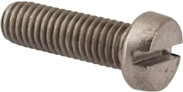 Value Collection - M8x1.25 Metric Coarse, 25mm Length Under Head Slotted Drive Machine Screw - Fillister Head, Grade 316 & A4 Stainless Steel, Uncoated, Without Washer - Benchmark Tooling