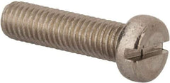 Value Collection - M8x1.25 Metric Coarse, 30mm Length Under Head Slotted Drive Machine Screw - Fillister Head, Grade 316 & A4 Stainless Steel, Uncoated, Without Washer - Benchmark Tooling